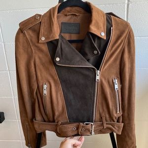 All Saints Two Tone Leather Jacket